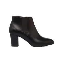 Stivaletti comfort neri da donna con tacco 7 cm P Soft