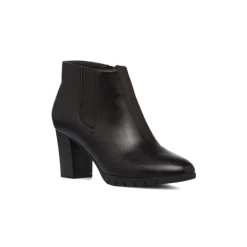 Stivaletti comfort neri da donna con tacco 7 cm P Soft