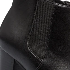 Stivaletti comfort neri da donna con tacco 7 cm P Soft
