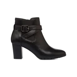 Stivaletti comfort neri da Donna con fibbia e tacco 7 cm P Soft