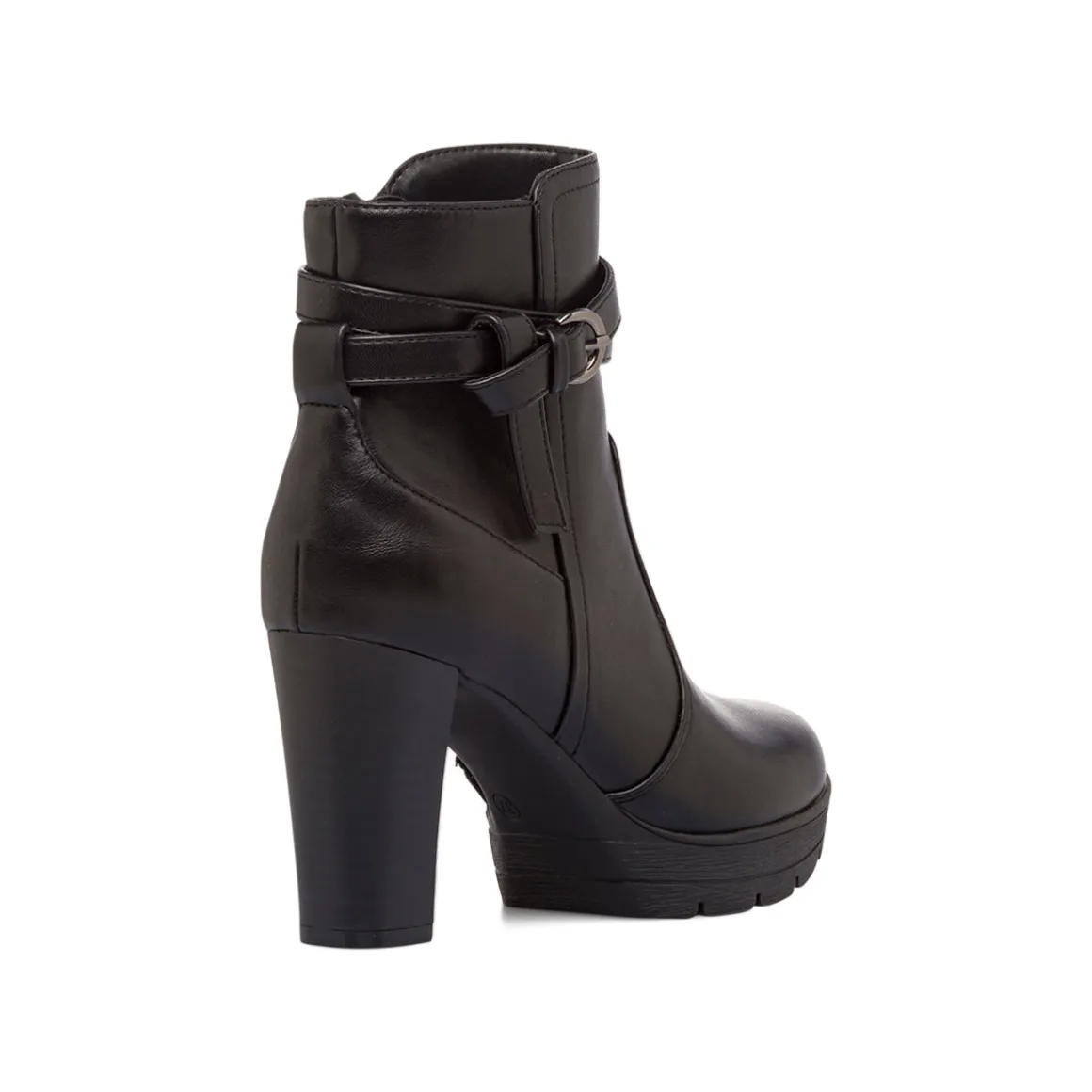 Stivaletti comfort neri da Donna con tacco 9 cm e fibbia P Soft