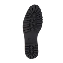 Stivaletti con elastici neri in pelle da uomo con suola chunky Primopiano