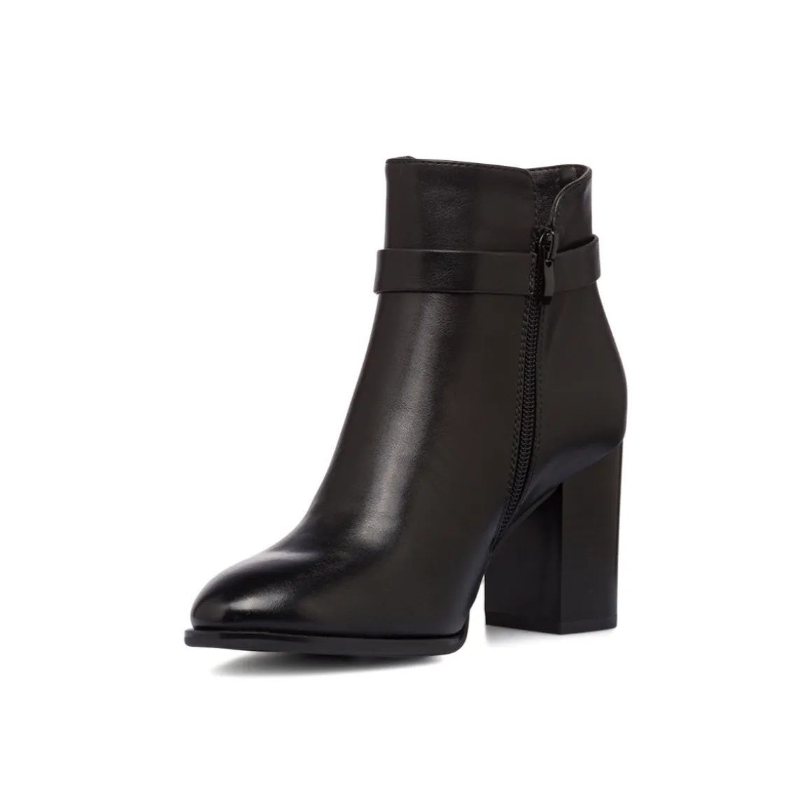 Stivaletti con tacco 7,5 cm da donna neri Lora Ferres