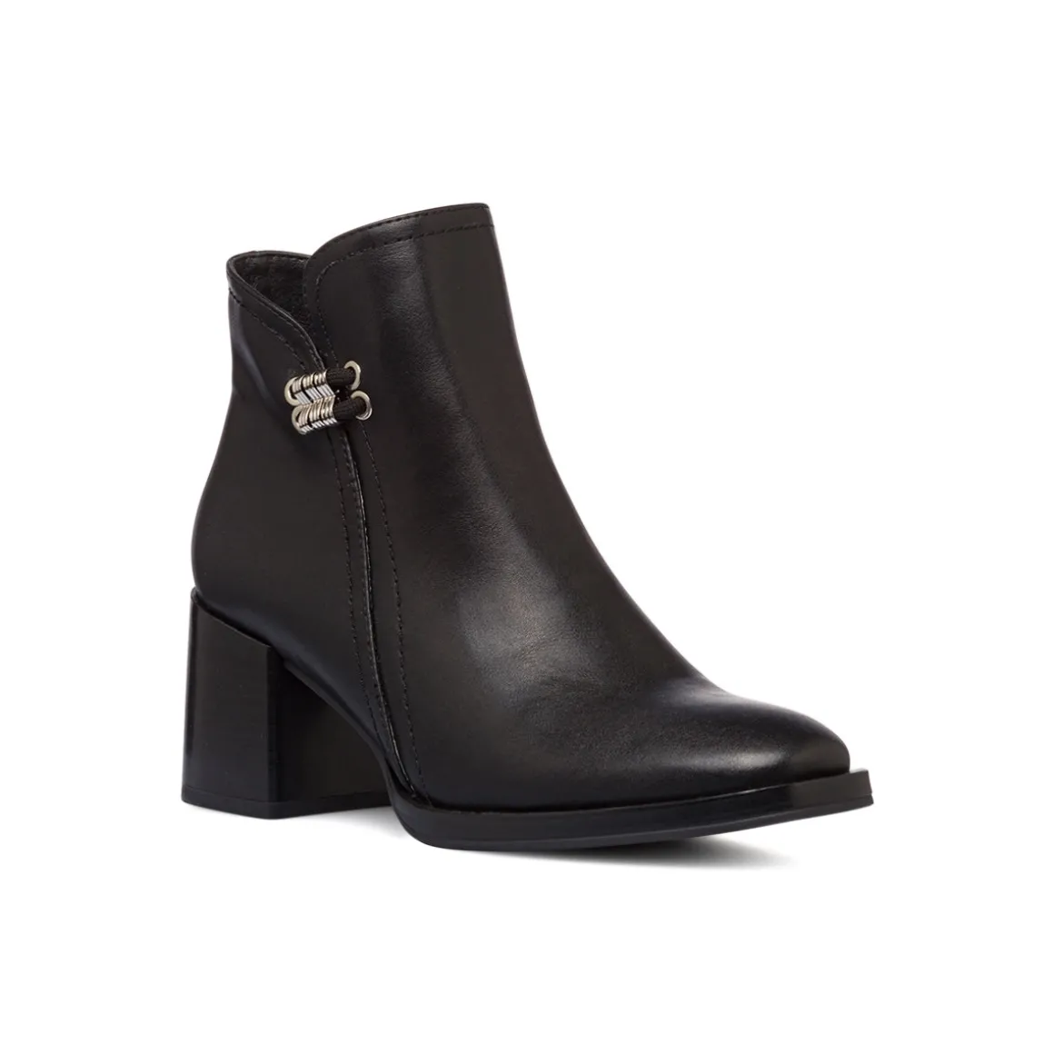 Stivaletti con tacco 6,5 cm da donna neri Lora Ferres
