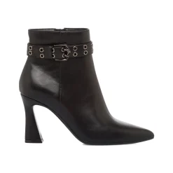 Stivaletti con tacco 8,5 cm neri da donna Lora Ferres con cinturino