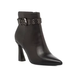 Stivaletti con tacco 8,5 cm neri da donna Lora Ferres con cinturino