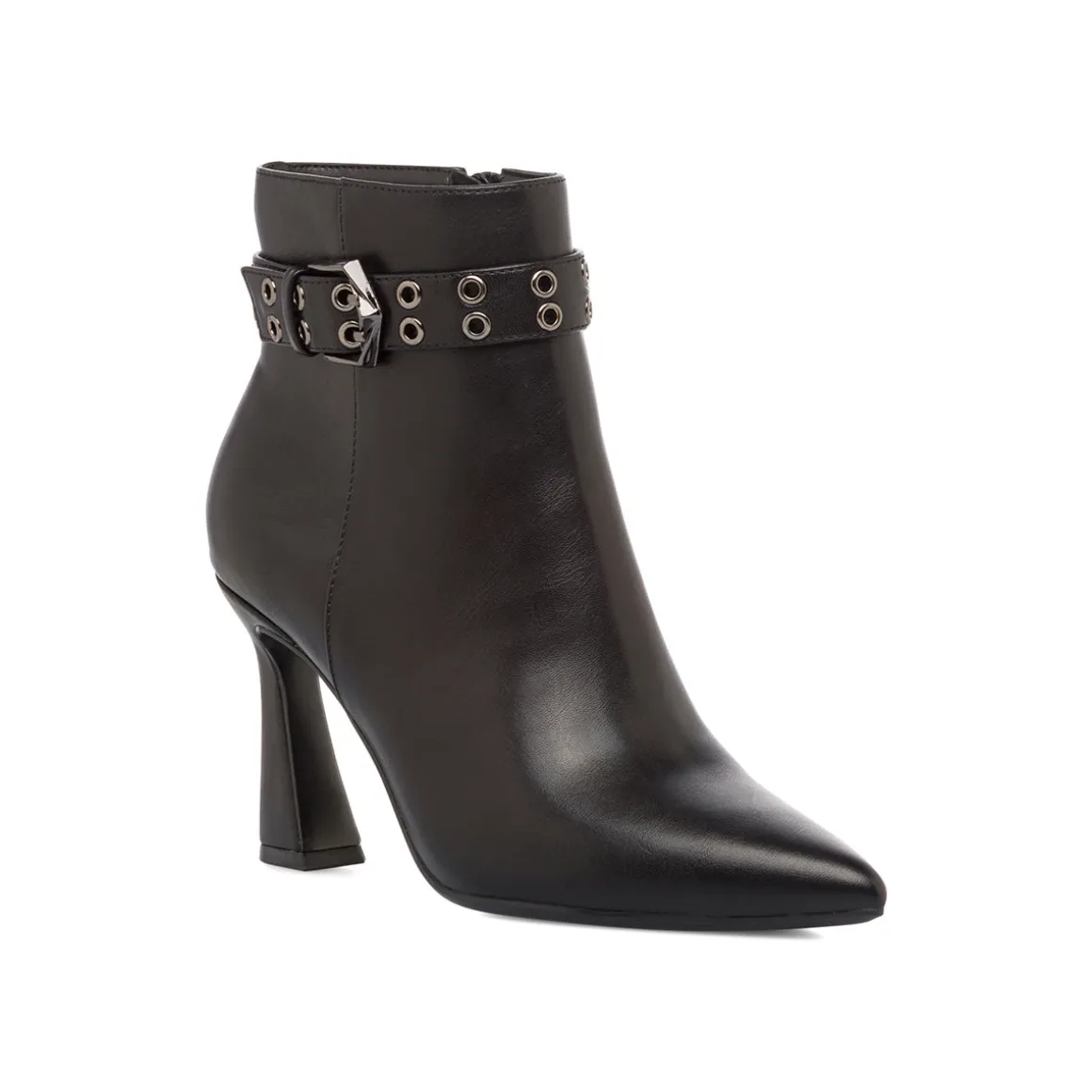 Stivaletti con tacco 8,5 cm neri da donna Lora Ferres con cinturino