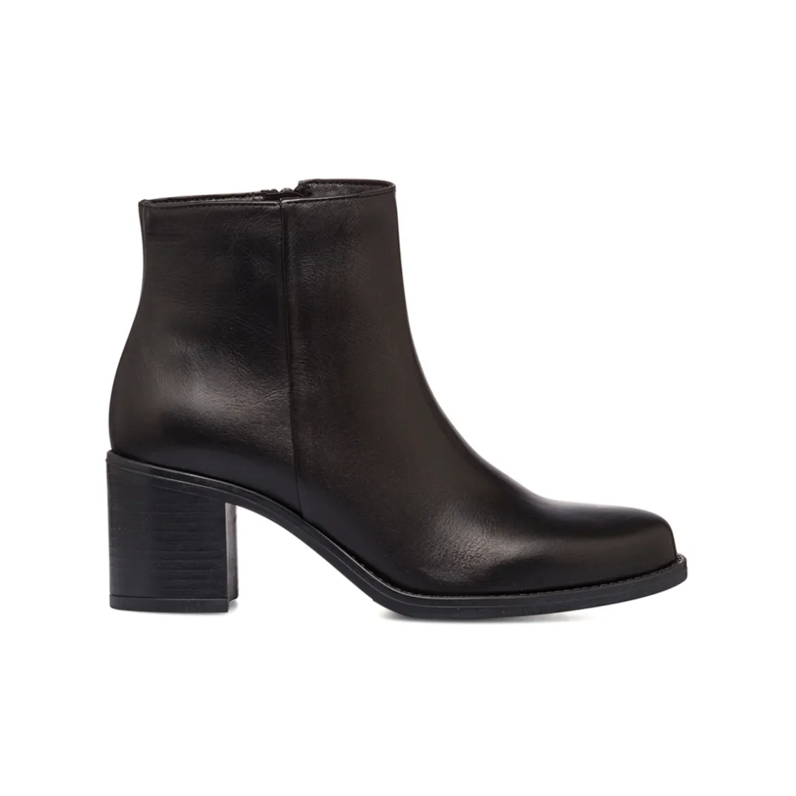 Stivaletti con tacco 6,5 cm da donna neri in pelle P Essentials