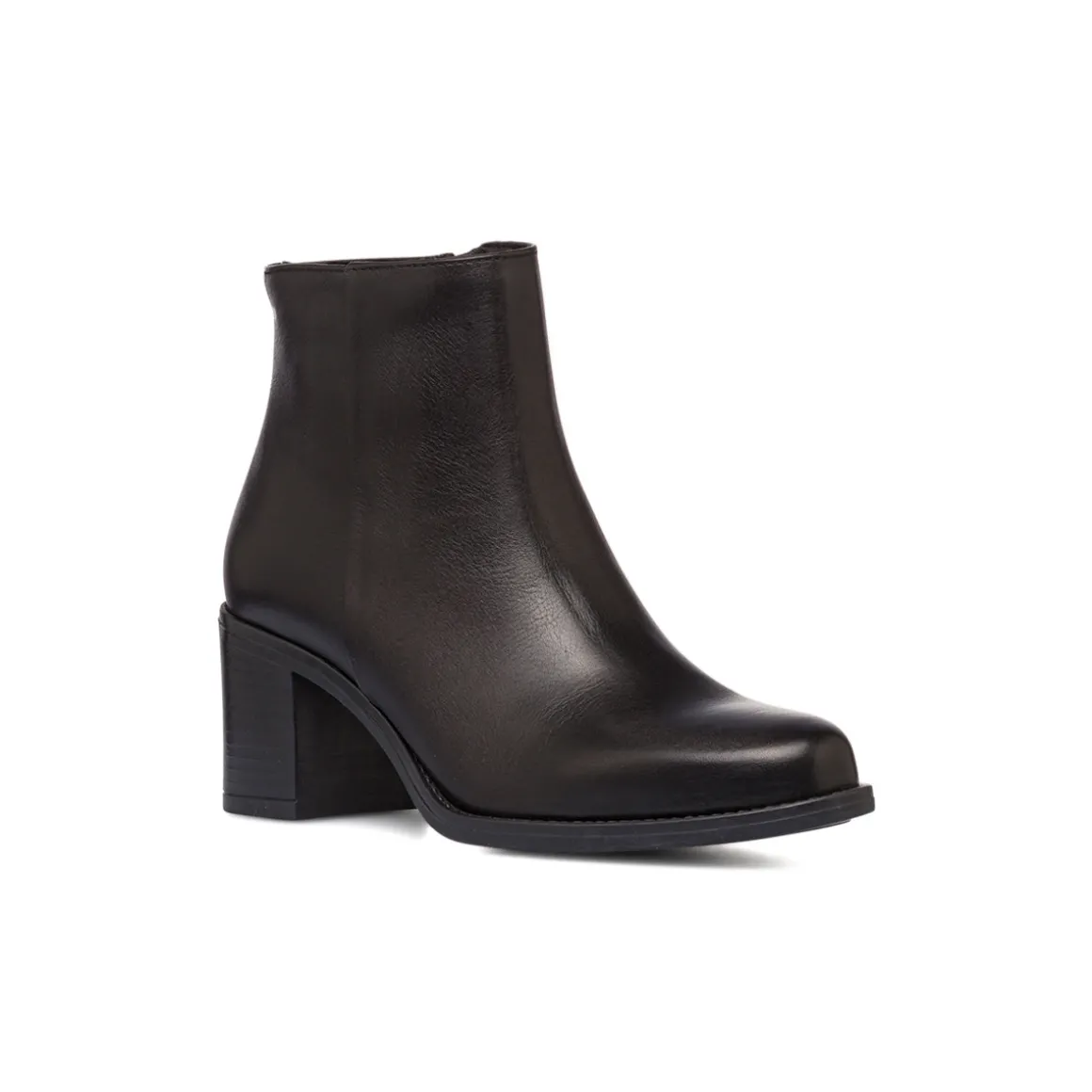Stivaletti con tacco 6,5 cm da donna neri in pelle P Essentials