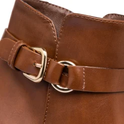 Stivaletti con tacco 8 cm da donna marroni Lora Ferres