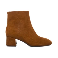 Stivaletti con tacco 5,5 cm da donna marroni effetto scamosciato Lora Ferres