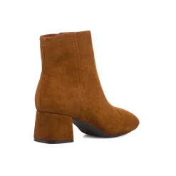 Stivaletti con tacco 5,5 cm da donna marroni effetto scamosciato Lora Ferres