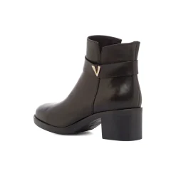 Stivaletti con tacco da donna neri in pelle con tacco P Essentials