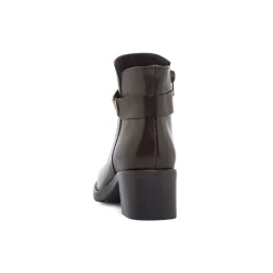 Stivaletti con tacco da donna neri in pelle con tacco P Essentials