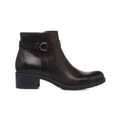 Stivaletti con tacco da donna neri in pelle P Essentials