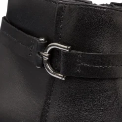 Stivaletti con tacco da donna neri in pelle P Essentials