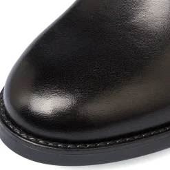 Stivaletti con tacco da donna neri in pelle P Essentials