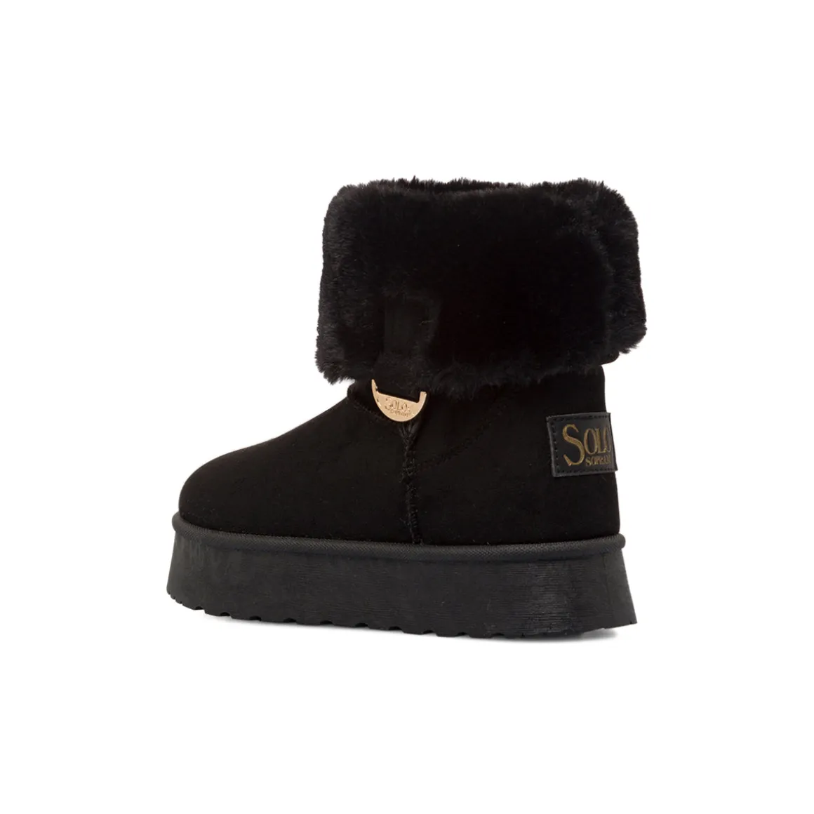 Stivaletti cozy bootd da Ragazza neri Solo Soprani con finta pelliccia