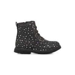 Stivaletti da bambina neri con dettagli argento Le Scarpe di Alice