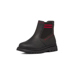 Stivaletti da bambino neri con inserti rossi Ducati