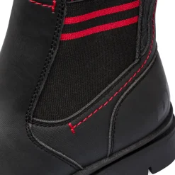 Stivaletti da bambino neri con inserti rossi Ducati