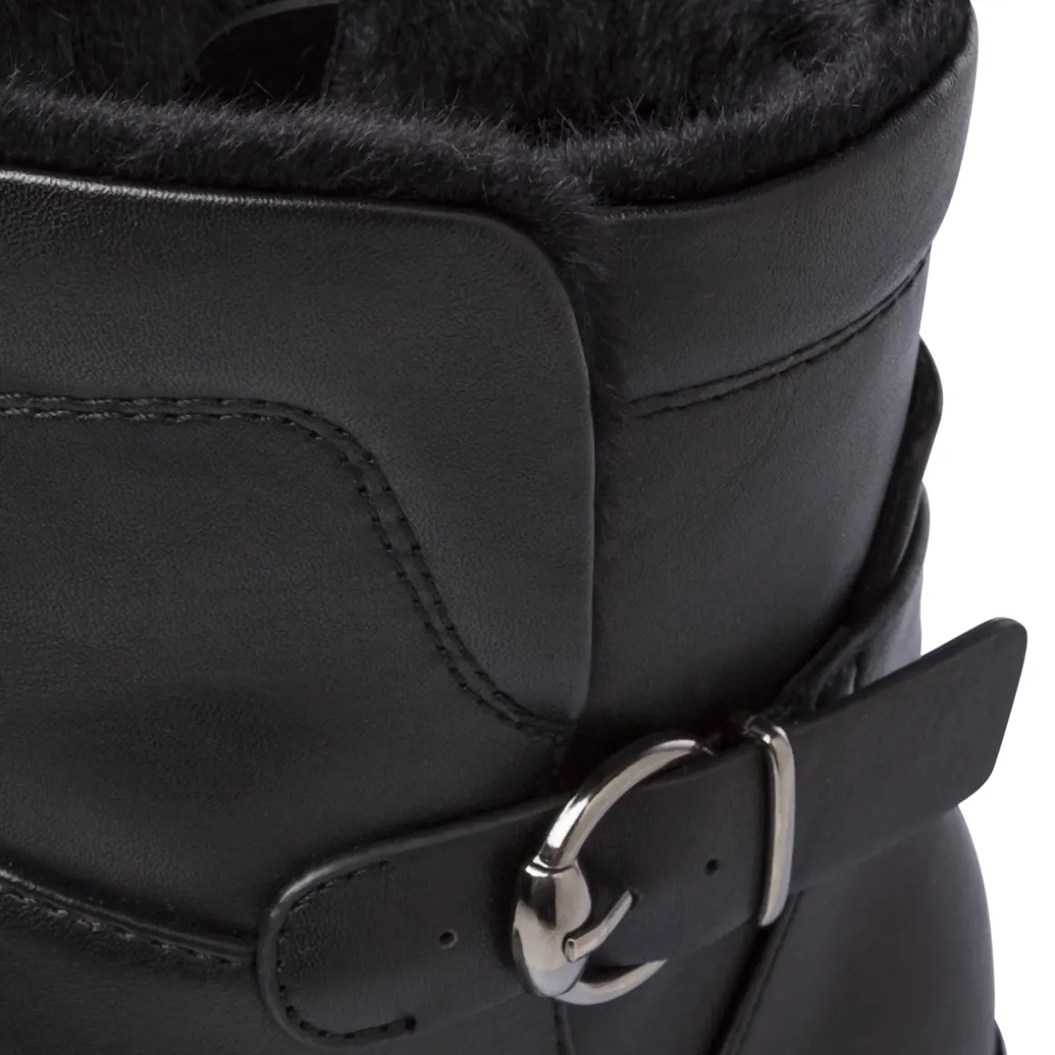 Stivaletti da donna neri con fibbia decorativa P Soft
