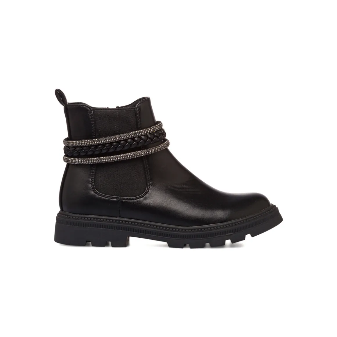 Stivaletti da ragazza neri con strass Dieci Baci