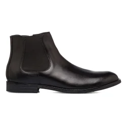 Stivaletti eleganti con fascia elastica neri in pelle da uomo La Cuoieria