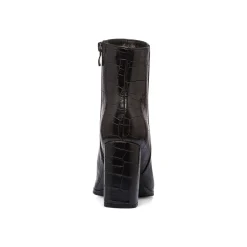 Stivaletti eleganti con tacco 9 cm neri effetto coccodrillo da donna Lora Ferres