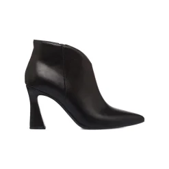Stivaletti eleganti con tacco campana 9 cm neri da donna Lora Ferres