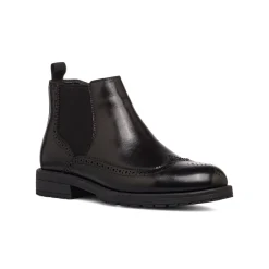 Stivaletti eleganti da uomo neri con dettagli brogue Riflessi Urbani