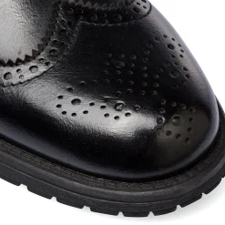 Stivaletti eleganti da uomo neri con dettagli brogue Riflessi Urbani