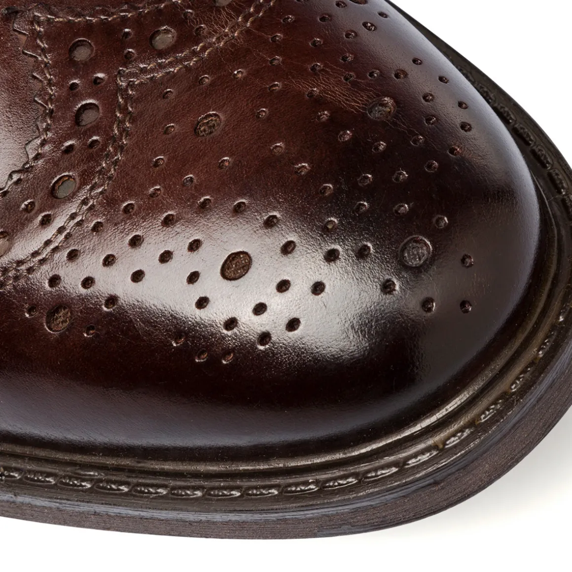 Stivaletti eleganti in pelle marroni da uomo con dettagli brogue La Cuoieria