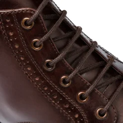 Stivaletti eleganti in pelle marroni da uomo con dettagli brogue La Cuoieria