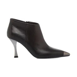 Stivaletti eleganti neri con tacco 8,5 cm da donna e dettaglio metallizzato Lora Ferres