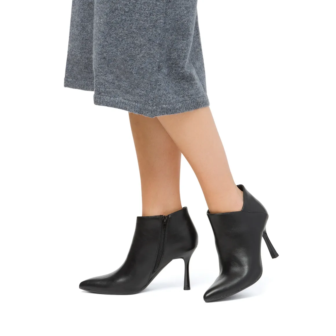 Stivaletti eleganti neri con tacco 9 cm da donna Lora Ferres