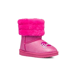 Stivaletti imbottiti da bambina fucsia con logo Barbie
