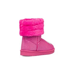 Stivaletti imbottiti da bambina fucsia con logo Barbie