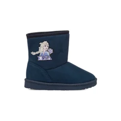 Stivaletti imbottiti da bambina blu effetto scamosciato Frozen