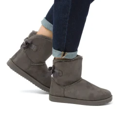Stivaletti imbottiti da donna grigi con dettaglio fiocco sul retro Lora Ferres