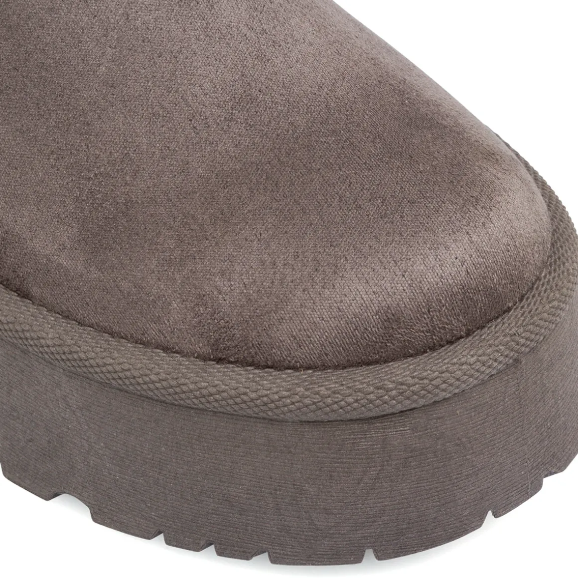 Stivaletti imbottiti Donna grigi Lora Ferres in tessuto effetto scamosciato con suola platform