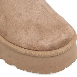 Stivaletti imbottiti khaki da donna con suola platform Lora Ferres