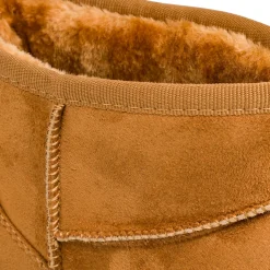 Stivaletti imbottiti ocra da donna effetto scamosciato Lora Ferres