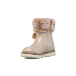 Stivaletti imbottiti oro da Bambina con pon pon Le scarpe di Alice