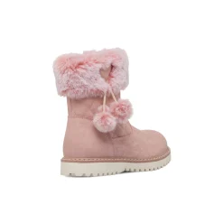 Stivaletti imbottiti rosa da Bambina con pon pon Le scarpe di Alice