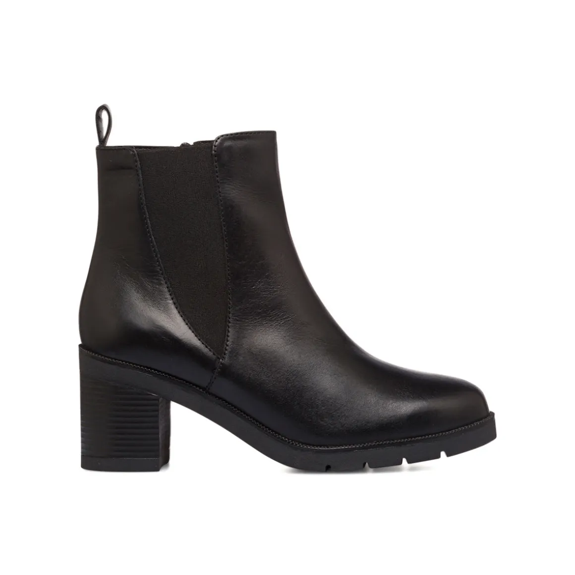 Stivaletti in pelle con tacco 7 cm neri da donna Formawell