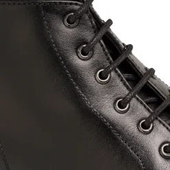 Stivaletti in pelle neri da uomo con zip sul lato La Cuoieria