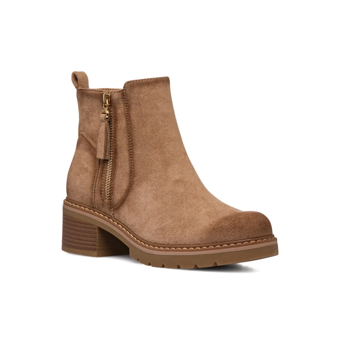 Stivaletti khaki da donna effetto scamosciato Lora Ferres