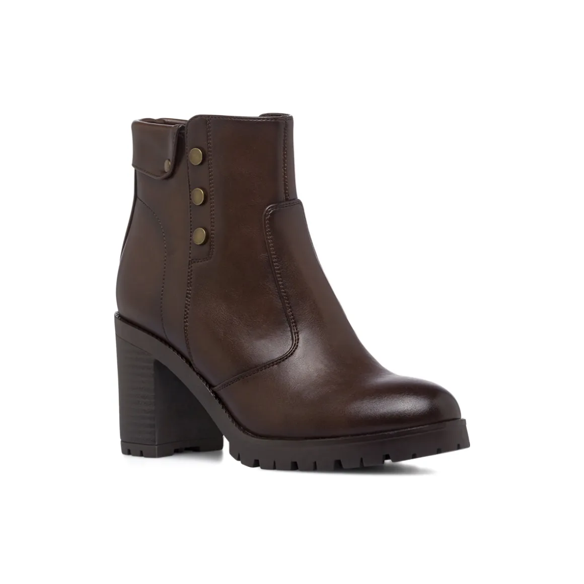 Stivaletti marroni da Donna con tacco 8,5 cm e bottoni Lora Ferres