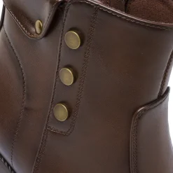 Stivaletti marroni da Donna con tacco 8,5 cm e bottoni Lora Ferres